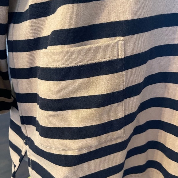 FAT‎ FACE Amari Tan Black Striped Tunic Pockets Pullover Crewneck Size 12 - Picture 4 of 14